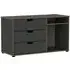 Shanghai 3-Drawer TV Unit with Glides - Graphite