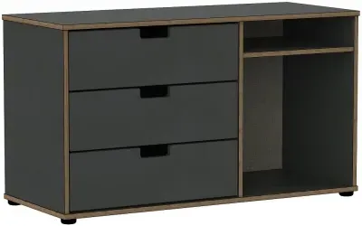 Shanghai 3-Drawer TV Unit with Glides - Graphite