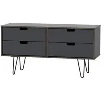 Shanghai Bed Box with Hairpin Legs - Graphite