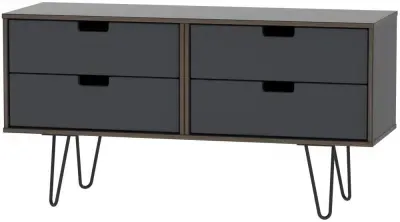 Shanghai Bed Box with Hairpin Legs - Graphite image