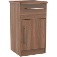 Sherwood 1 Door 1 Drawer Cabinet - Walnut Effect