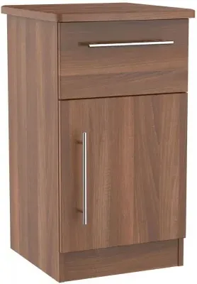 Sherwood 1 Door 1 Drawer Cabinet - Walnut Effect
