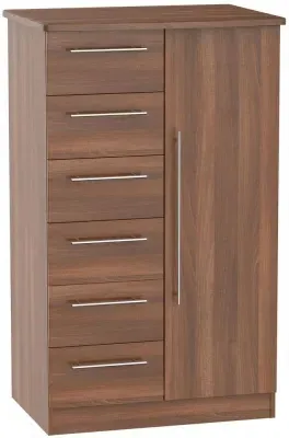 Sherwood 1 Door Midi Wardrobe - Noche Walnut