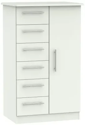Sherwood 1 Door Midi Wardrobe - Porcelain