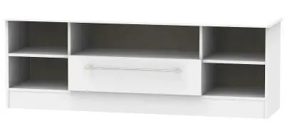 Sherwood 145cm Wide TV Unit with Drawer - Grey