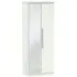 Sherwood 2 Door Tall Wardrobe with Mirror - Porcelain