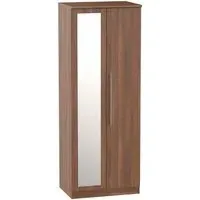 Sherwood 2 Door Tall Wardrobe with Mirror - Walnut
