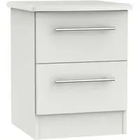 Sherwood 2 Drawer Bedside Cabinet - Grey