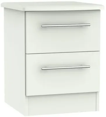 Sherwood 2 Drawer Bedside Cabinet - Porcelain Matt image