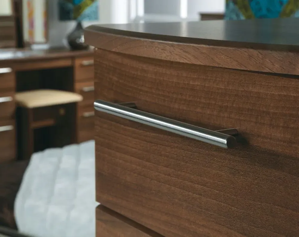 Sherwood 2 Drawer Bedside Cabinet - Walnut