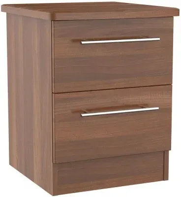 Sherwood 2 Drawer Bedside Cabinet - Walnut image