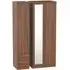 Sherwood 3 Door Tall Wardrobe with Mirror - Walnut