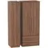 Sherwood 3-Door Triple Wardrobe with Storage - Walnut
