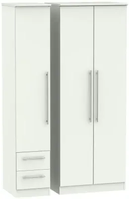 Sherwood 3-Door Wardrobe with 2 Drawers - Porcelain image