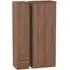 Sherwood 3-Door Wardrobe with 2 Drawers - Walnut