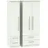 Sherwood 3-Door Wardrobe with 4 Drawers - Porcelain