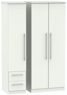 Sherwood 3-Door Wardrobe with Drawers - Porcelain image