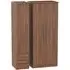 Sherwood 3-Door Wardrobe with Drawers - Walnut