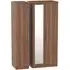 Sherwood 3-Door Wardrobe with Mirror - Noche Walnut