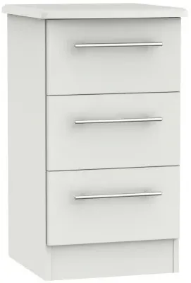 Sherwood 3 Drawer Bedside Cabinet - Grey image
