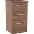Sherwood 3 Drawer Bedside Cabinet - Noche Walnut