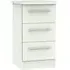 Sherwood 3 Drawer Bedside Cabinet - Porcelain Matt