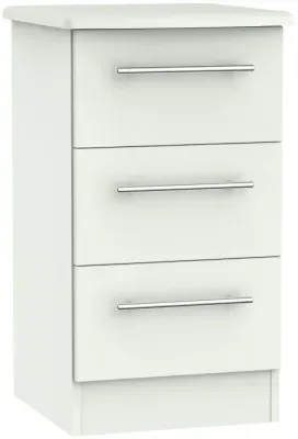 Sherwood 3 Drawer Bedside Cabinet - Porcelain Matt image