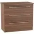 Sherwood 3 Drawer Chest - Walnut