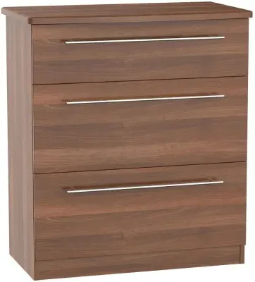 Sherwood 3 Drawer Deep Chest - Noche Walnut