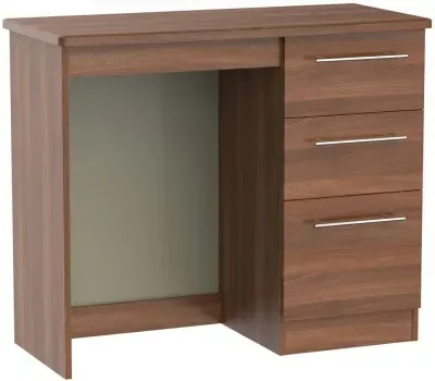 Sherwood 3 Drawer Single Dressing Table - Walnut Effect