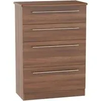 Sherwood 4 Drawer Deep Chest - Noche Walnut
