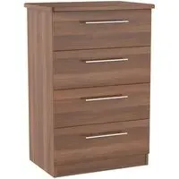 Sherwood 4 Drawer Midi Chest - Noche Walnut