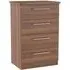 Sherwood 4 Drawer Midi Chest - Noche Walnut