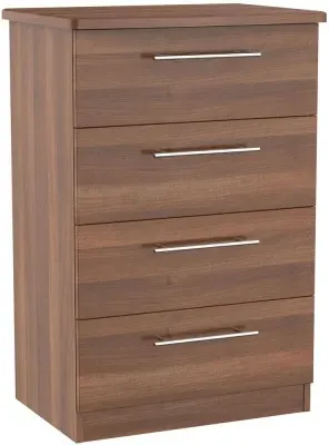 Sherwood 4 Drawer Midi Chest - Noche Walnut