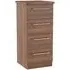 Sherwood 4 Drawer Narrow Chest - Walnut Effect