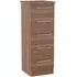 Sherwood 5 Drawer Narrow Chest - Walnut