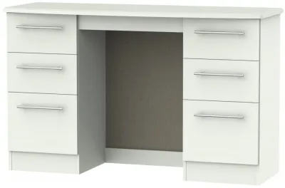 Sherwood 6 Drawer Double Dressing Table - Porcelain