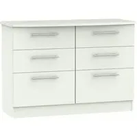Sherwood 6 Drawer Midi Chest - Porcelain Matt