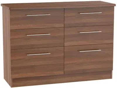 Sherwood 6 Drawer Midi Chest - Walnut image
