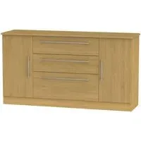 Sherwood Wide Sideboard with Storage - Oak