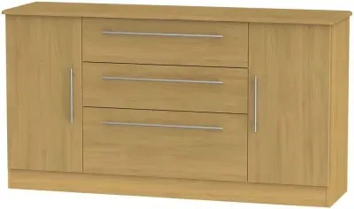 Sherwood Wide Sideboard with Storage - Oak