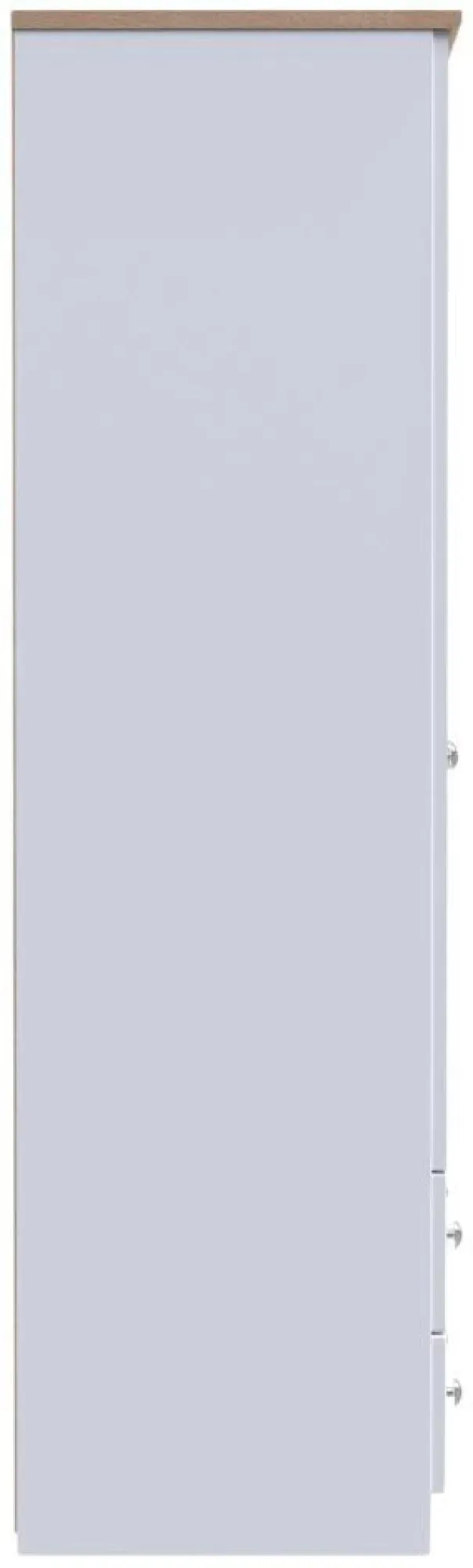 Sussex 2 Door 2 Drawer Double Wardrobe - White, Oak