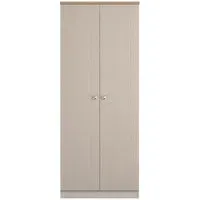 Sussex 2 Door Tall Wardrobe - Cashmere, Oak