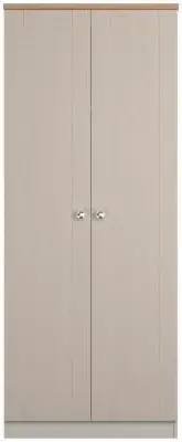 Sussex 2 Door Tall Wardrobe - Cashmere, Oak