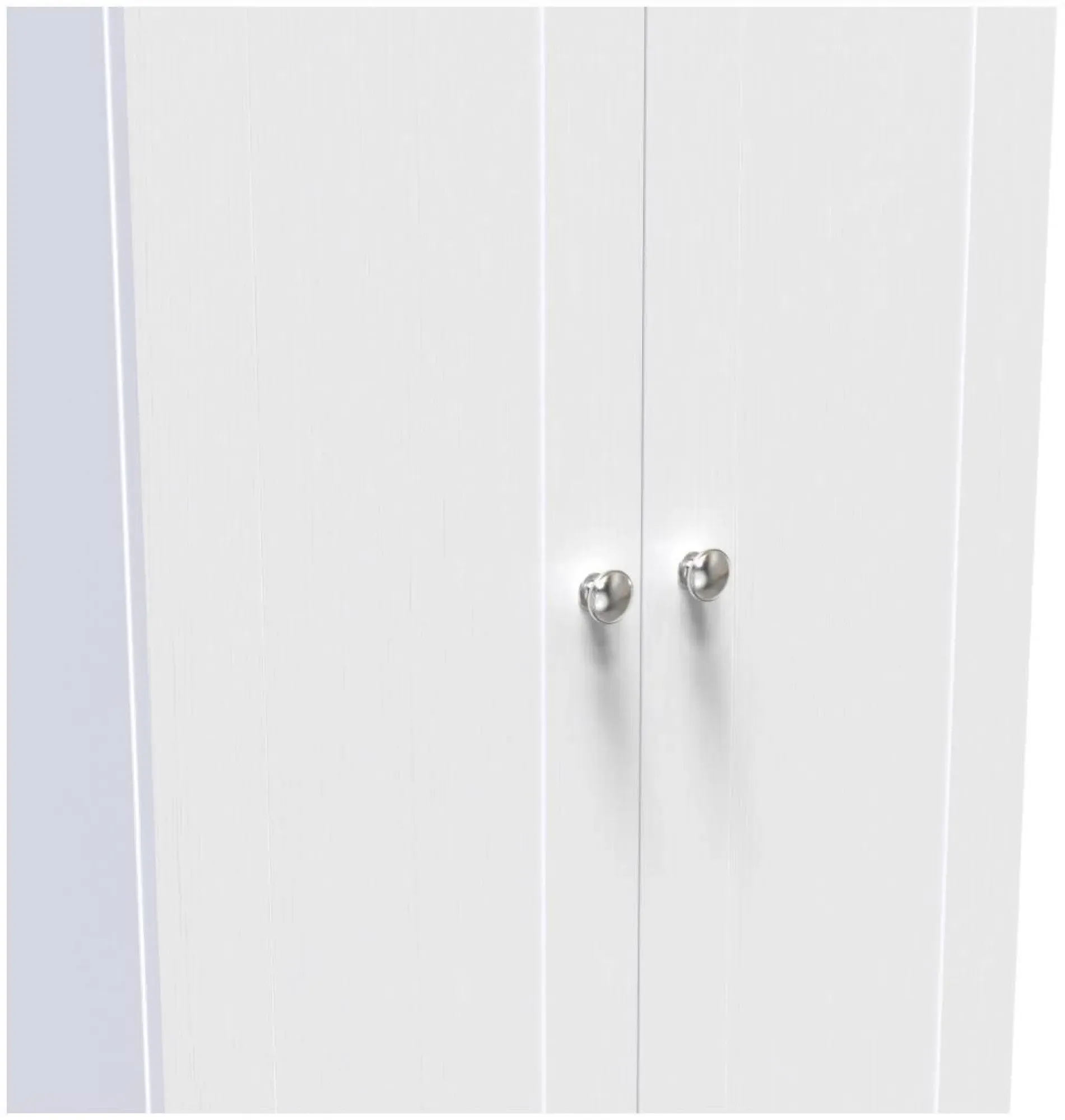 Sussex 2 Door Tall Wardrobe - White, Oak Effect
