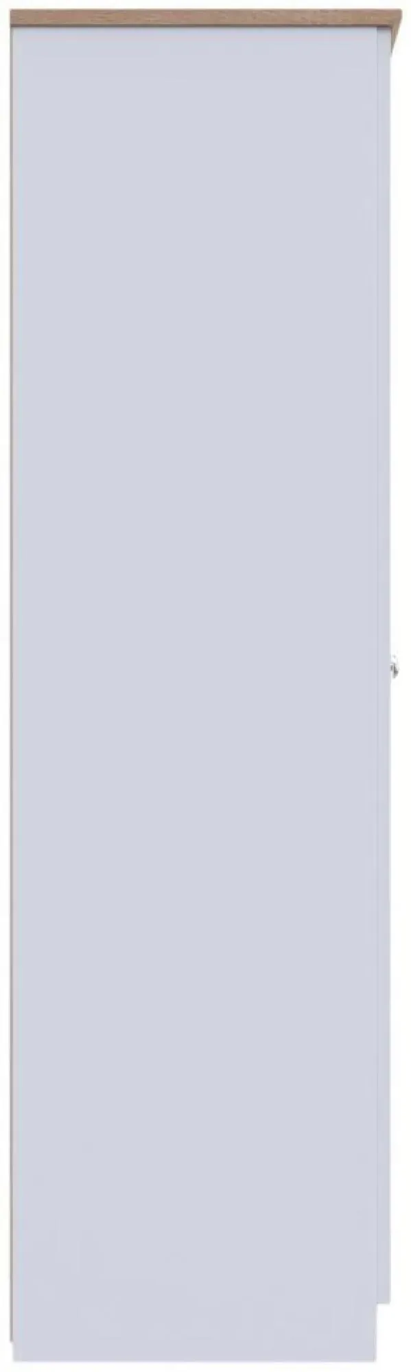 Sussex 3 Door Tall Triple Wardrobe with Mirror - White, Oak