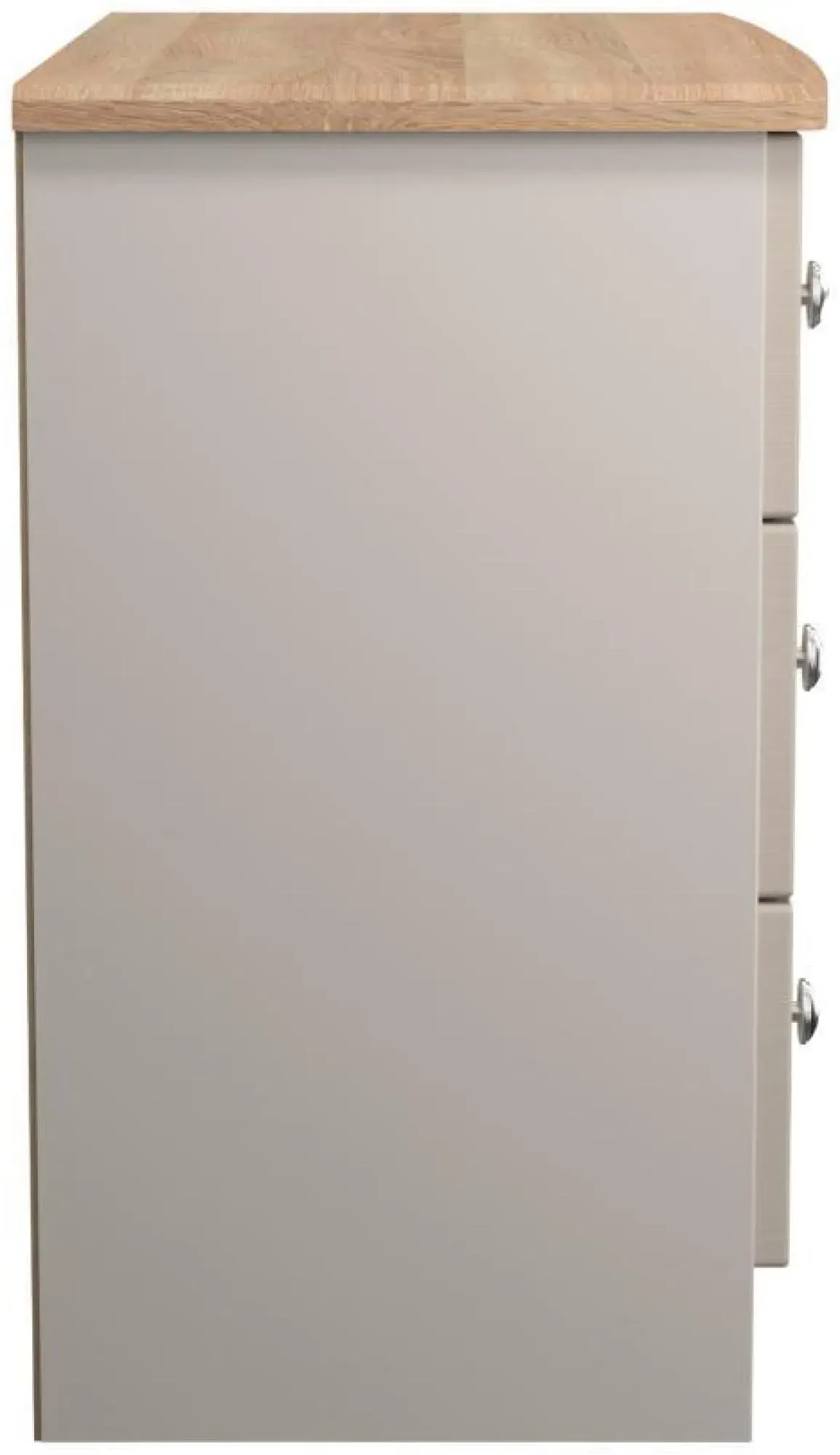 Sussex 3 Drawer Small Chest - Cashmere, Oak