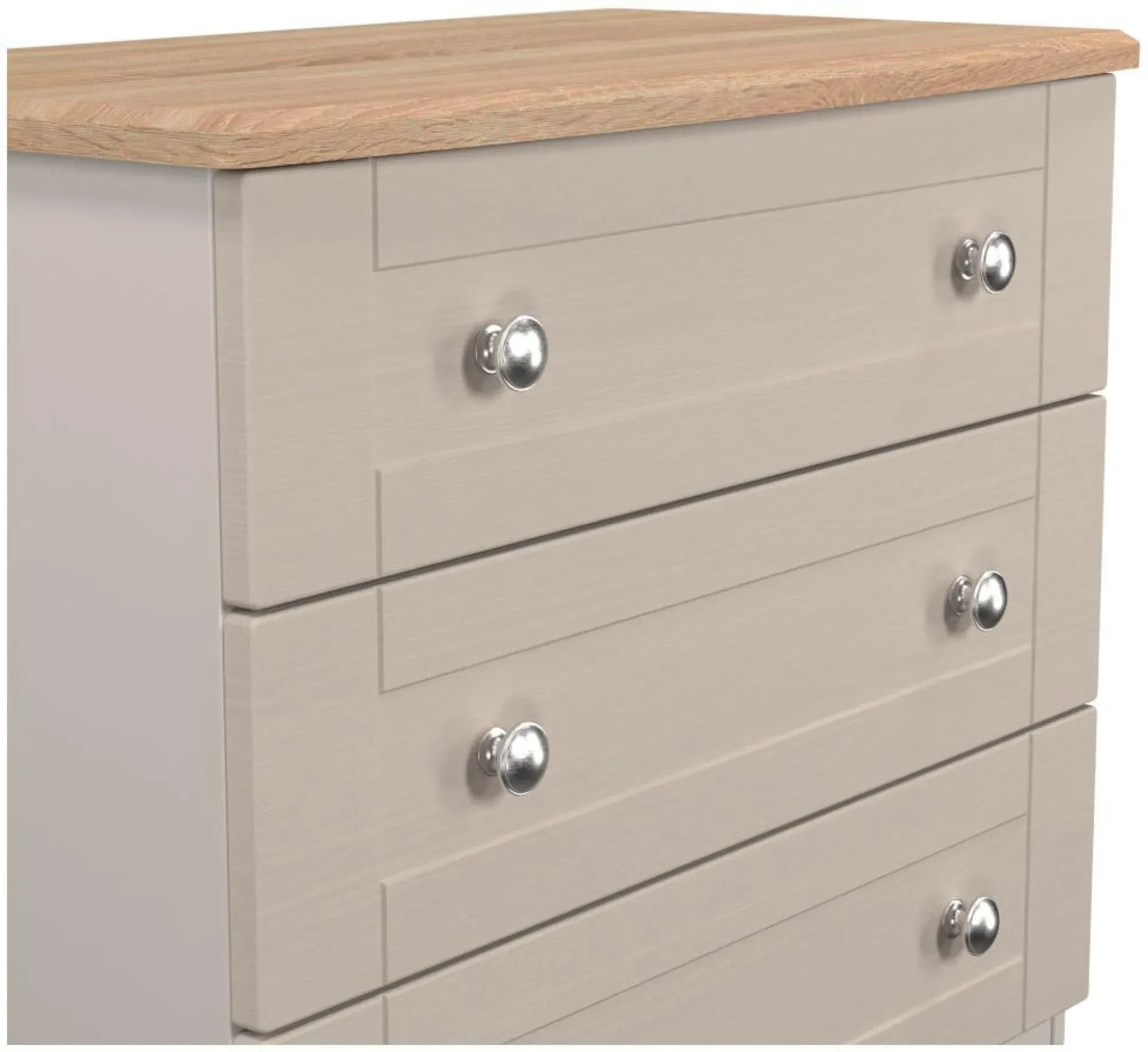 Sussex 3 Drawer Small Chest - Cashmere, Oak