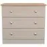 Sussex 3 Drawer Small Chest - Cashmere, Oak