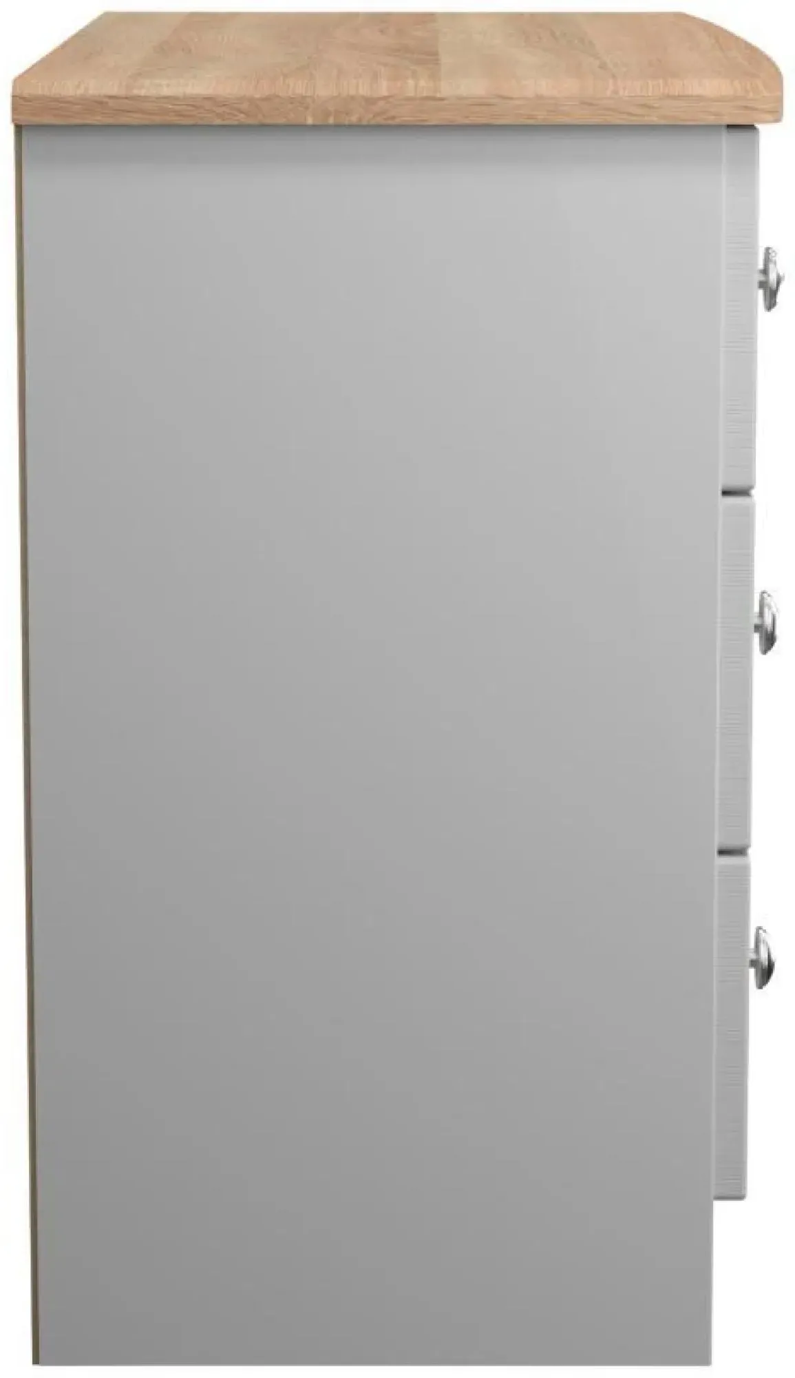 Sussex 3 Drawer Small Chest - Grey, Oak